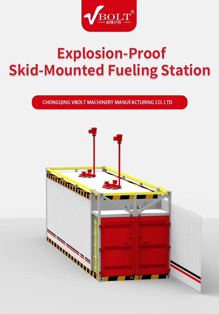 Skid-Mounted Explosion-Proof Diesel Kerosene Fueling Machine with Storage Tank Pump Dispenser